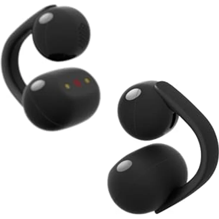 Sony LinkBuds Clip, Kabellose Kopfhörer mit 9 Stunden Akkulaufzeit, Schwarz, mit DSEE-Technologie und KI-Rauschunterdrückung