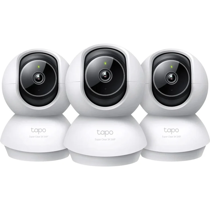 TP-Link Tapo C230 3 Pack, Netzwerkkamera mit 3K Auflösung, 360-Grad Rotation und Zweiwege-Audio