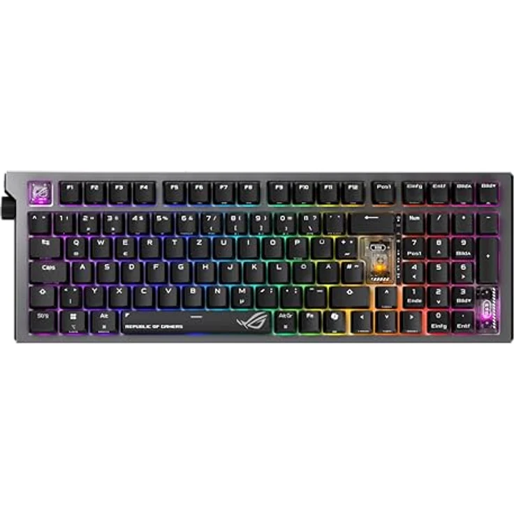 ASUS ROG Strix Morph 96 Wireless, Mechanische Tastatur mit RGB-LED, QWERTZ, Tri-Mode Verbindung, Schwarz – Bild 3
