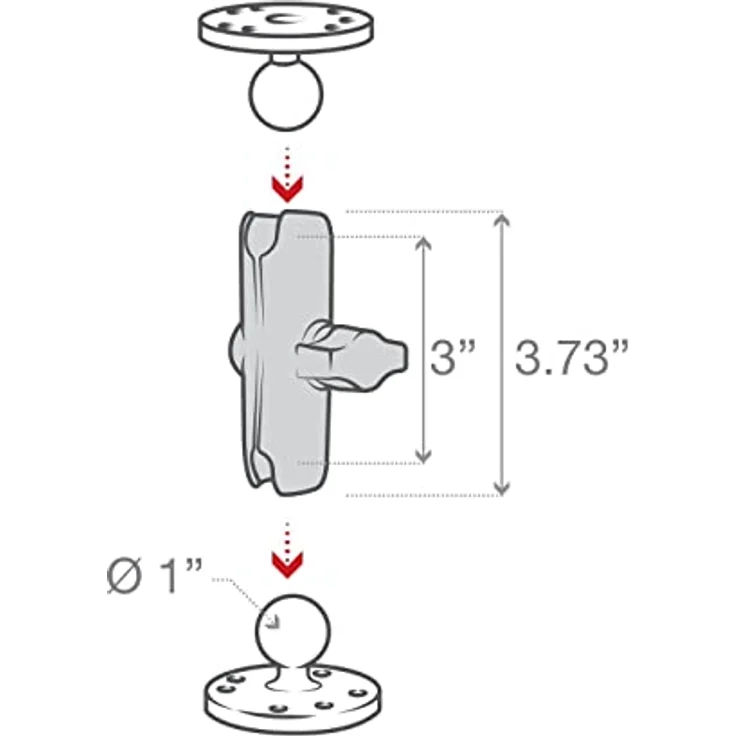 Ram Mounts Arm für 1 Zoll Kugel (Länge 3.96) – Bild 8