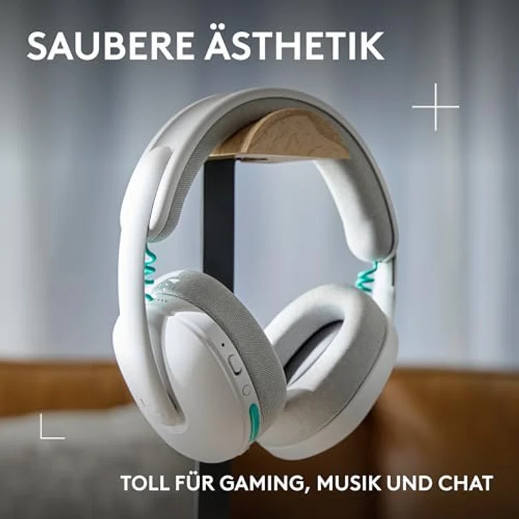 Logitech Lightspeed G325, Kabelloses Gaming Headset mit Over-Ear-Design und integriertem Mikrofon, Weiss – Bild 8