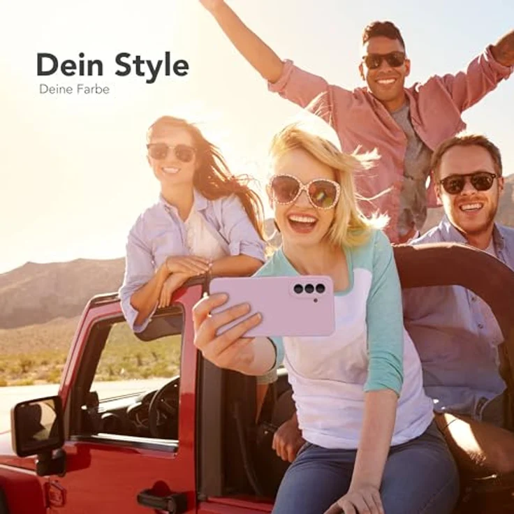EAZY CASE Silikonhülle für Galaxy A57, Violett, dünn, stoßfest, mit Kameraschutz und kabellosem Laden, Premium TPU Cover in pastell Flieder Matt – Bild 2