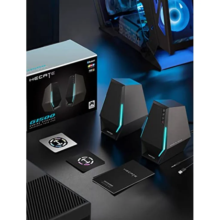 Edifier G1500, 2.0 PC Lautsprecher mit H+ Soundeffekt, Bluetooth 5.3, RGB-Hintergrundbeleuchtung, Schwarz – Bild 7
