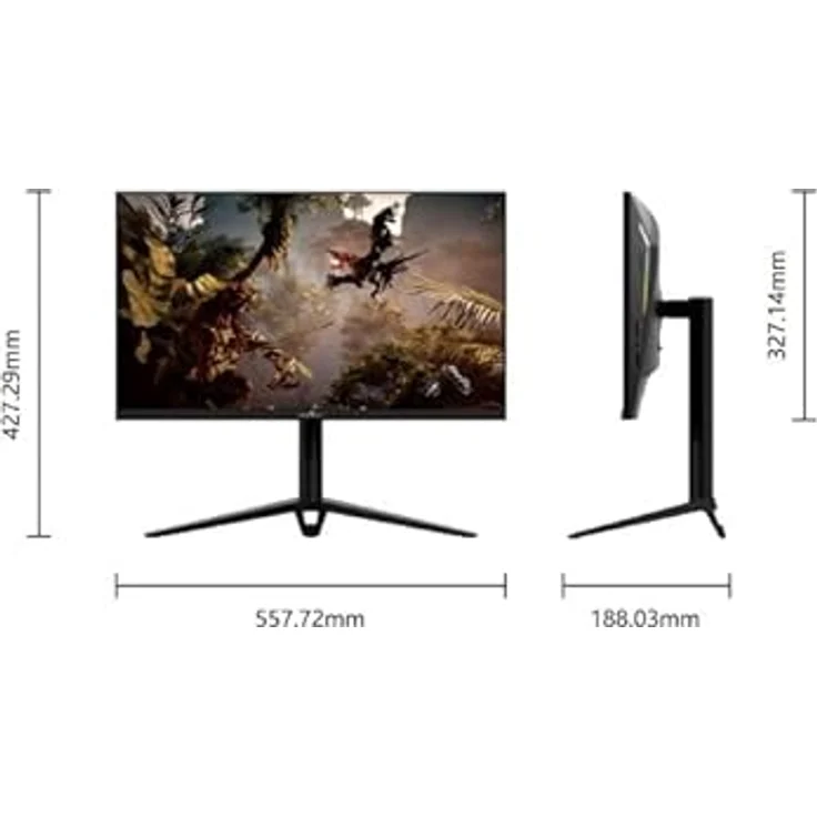 Smart Tech 25 Zoll Gaming Monitor, Full HD (1920x1080), 240Hz, USB-C 65W, 1ms MPRT, FreeSync, Höhenverstellbar, Schwarz – Bild 5