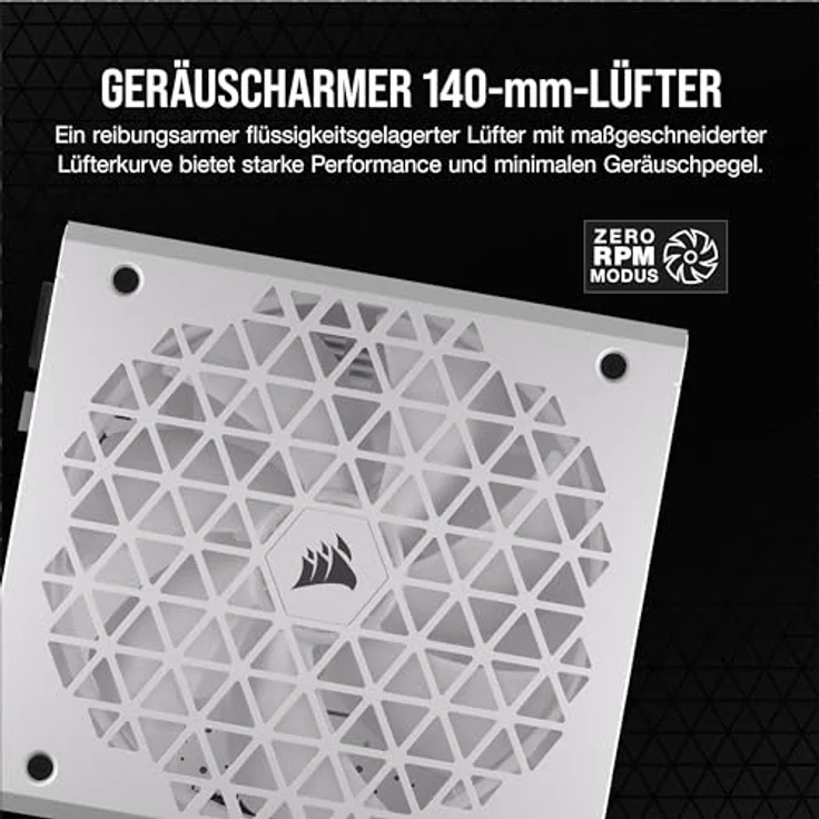 Corsair RM750x Shift Vollmodulares ATX-Netzteil - Modulare Seitenschnittstelle - ATX 3.0- & PCIe 5.0-kompatibel - Null-Drehzahl-Lüftermodus - 105°C-Kondensatoren - 80 Plus Gold-Effizienz - Weiß – Bild 5