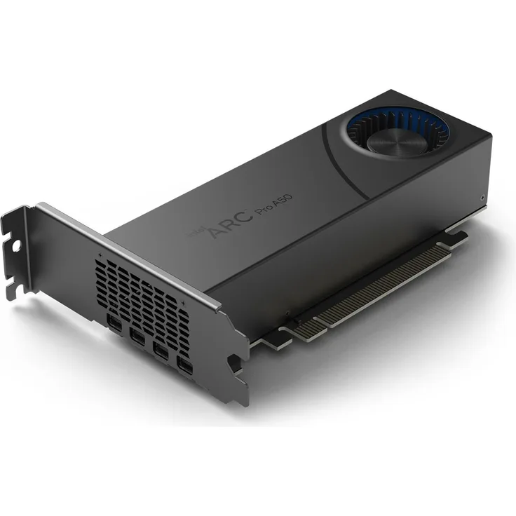 Intel Arc Pro A50, 6 GB Grafikkarte mit 192 GBps Bandbreite, Unterstützung für Ray Tracing und 4K HEVC