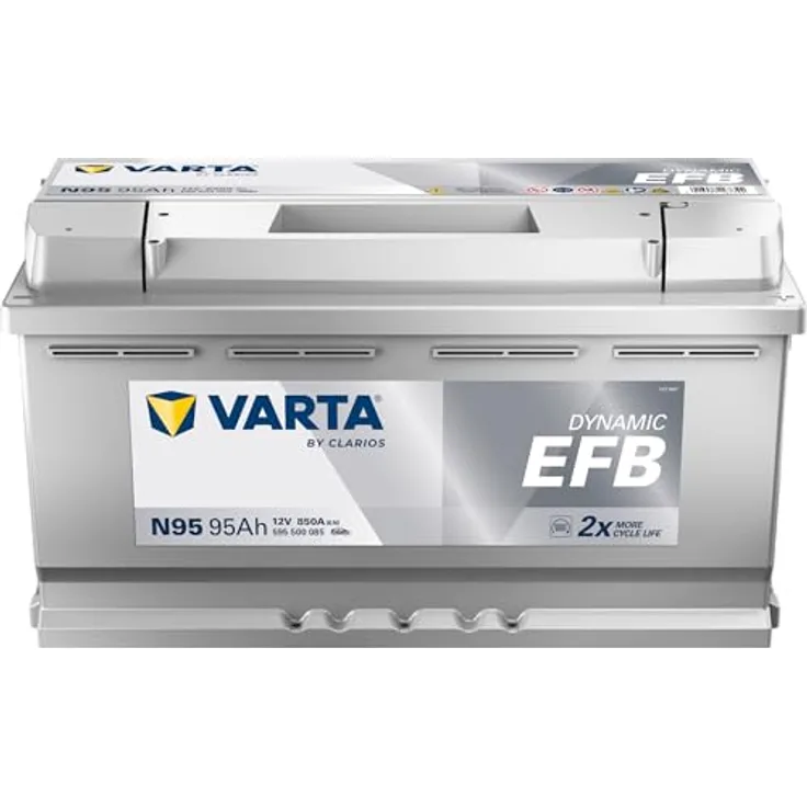 VARTA EFB N95 Blue Dynamic, 95Ah Autobatterie mit 850A Kaltstartstrom für Start-Stopp-Automatik