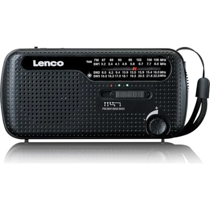 Lenco MCR-113, tragbares Radio mit FM, AM und Bluetooth, Schwarz – Bild 1