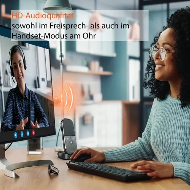 Gigaset ION UC-Mobilteil für den flexiblen Einsatz im Büro, Home Office und auf Geschäftsreisen, grau – Bild 3