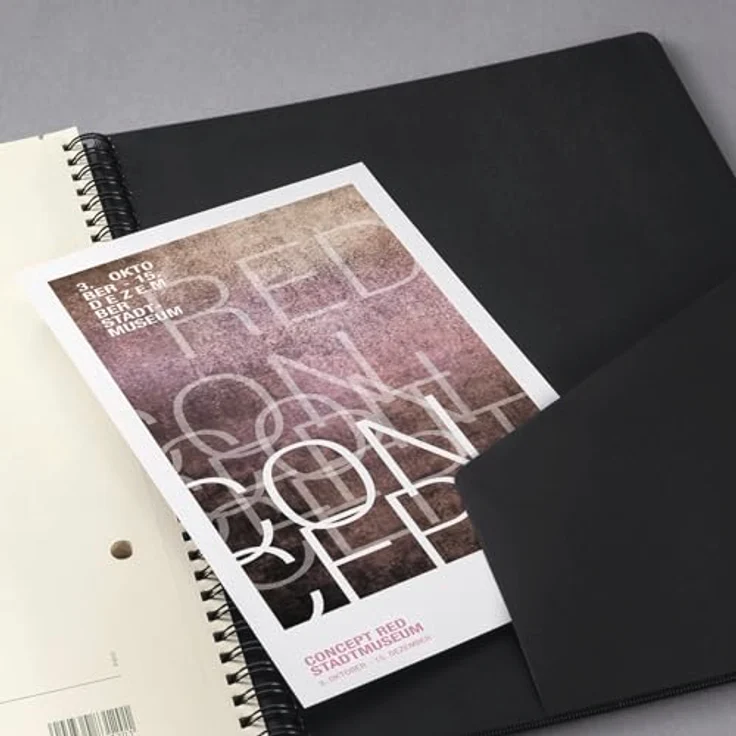 Sigel Notizbuch Conceptum A4, 160 Seiten kariert, Hardcover mit versetzbarem Register, PEFC zertifiziert, schwarz – Bild 10