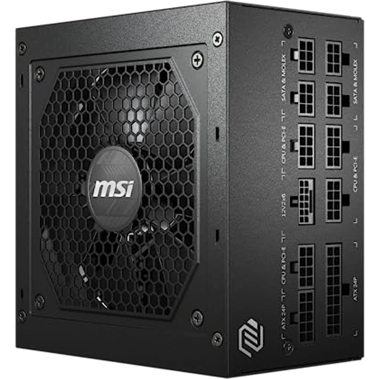 MSI MAG A850GL PCIE5 Netzteil, 850W, 80 Plus Gold, voll modular, ATX 3.0, unterstützt PCIe 5.0 GPU, 120mm FDB Lüfter mit dynamischen Kugellager, Full-Bridge LLC, Schwarze Flackkabel - 7 Jahre Garantie – Bild 3