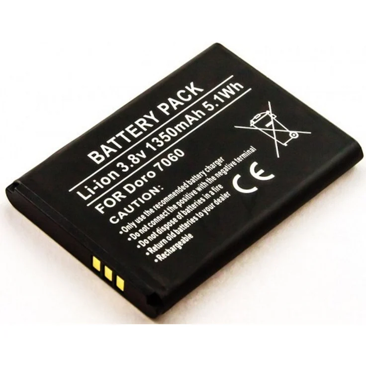 AGI Akku für Doro 7070, Li-Ion 1350 mAh, 3.8 V, schwarz