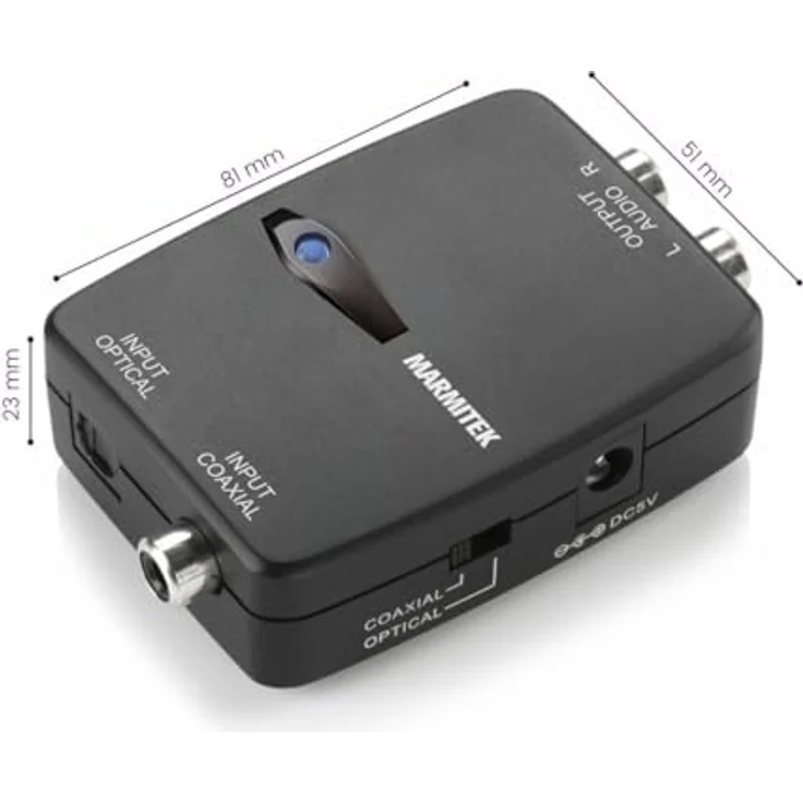 Marmitek Connect DA21 - Audio Konverter - Audio Umwandler - Digital zu Stereo - PCM Stereo Audio - bis zu 192 kHz Sampling Rate - Wolfson DAC – Bild 5