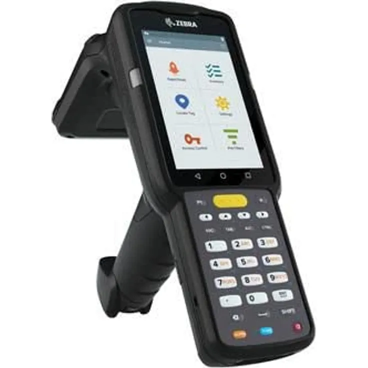 Zebra MC3330XR UHF RFID Gun (2D-Barcodes), Barcode-Scanner, Schwarz mit 4 GB RAM und 32 GB Flash-Speicher
