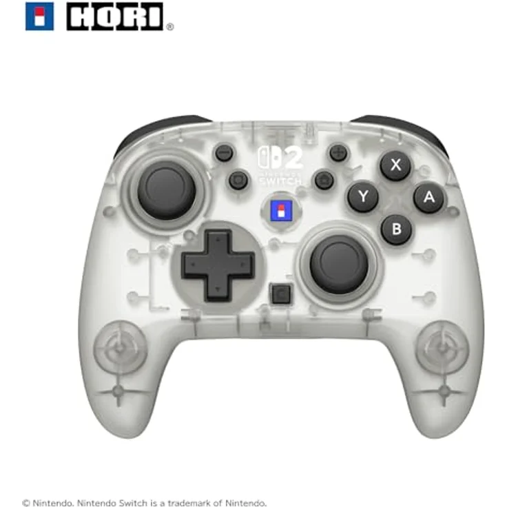 HORI Wireless HORIPAD Turbo (Frostweiß), Kabelloser Controller für Nintendo Switch 2 mit 10 Stunden Akku, Turbo-Funktion und präzisen TMR-Sticks – Bild 1