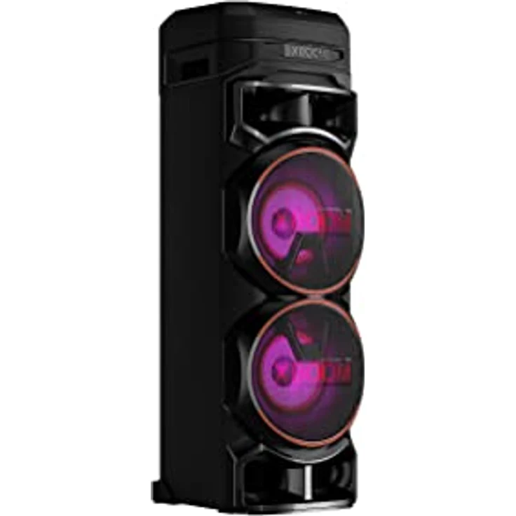 LG XBOOM RNC9, 2-Wege-Soundsystem mit 4 Lautsprechern (Dolby Audio, Karaoke- & DJ-Funktionen, Beleuchtung), Schwarz [Modelljahr 2023] – Bild 1