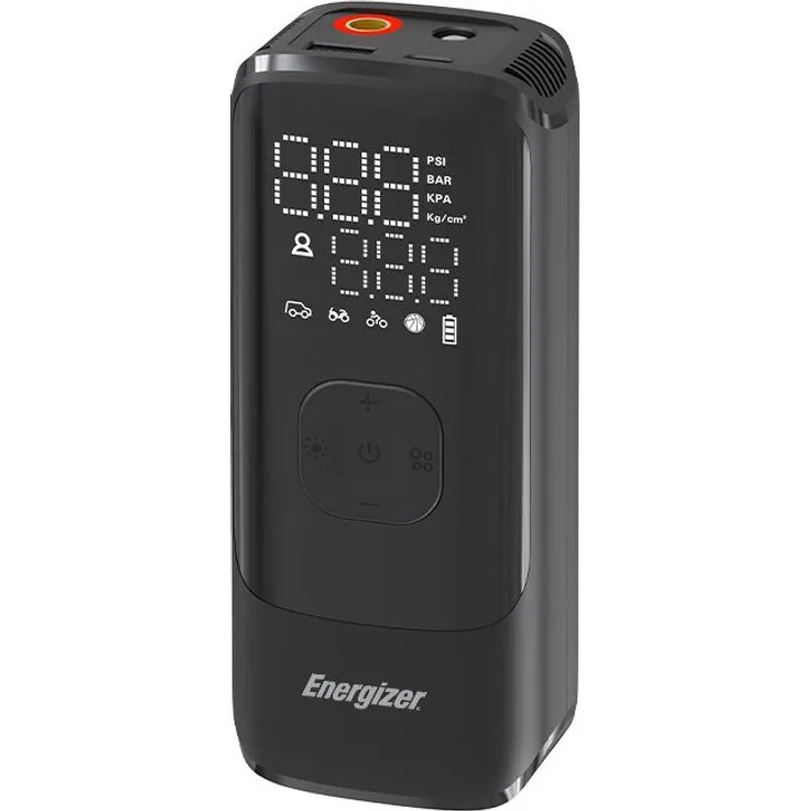 Energizer PAC4000, Powerbank und Luftkompressor mit 2000 mAh, 10,3 bar, schwarz