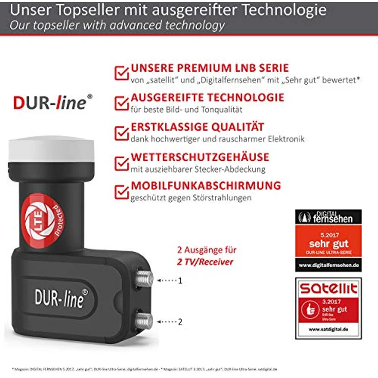 DUR-line MDA 80 R + +Ultra Twin LNB - 2 TN LNB Set – Bild 8