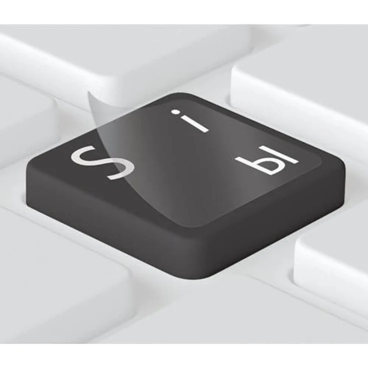 Russische Tastaturaufkleber transparent für Mac (Apple) in Weiss – Bild 3