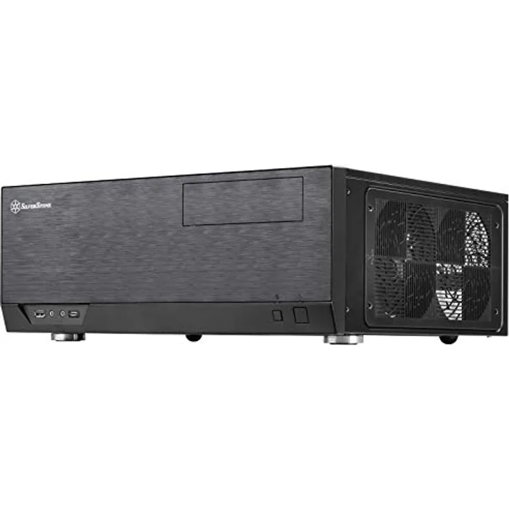 Silverstone SST-GD09B-C - Grandia HTPC ATX Desktop Gehäuse mit hochleistungsfähigem und geräuscharmen Kühlsystem, USB Typ C Anschluss am Front Panel, schwarz