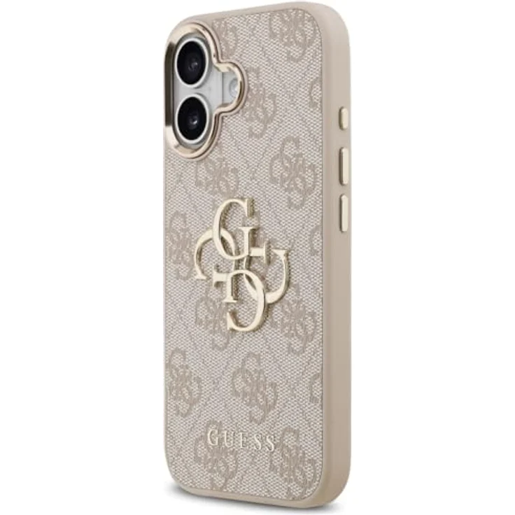 CG MOBILE Guess 4G Groß 4G Klassiker Logo Schutzhülle für iPhone 17, Kunstleder/TPU/PC, Pink/Gold – Bild 2