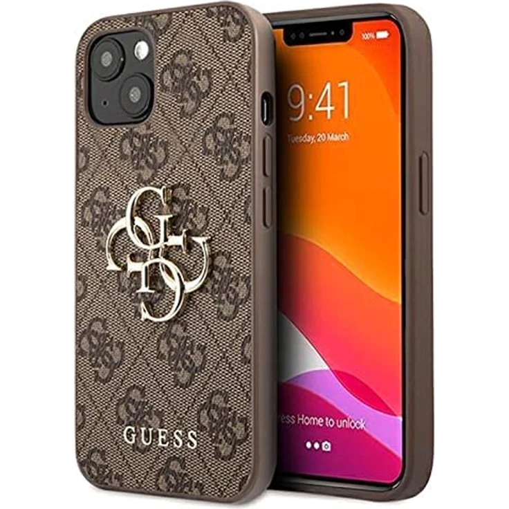 Guess GUHCP13M4GMGBR hülle für iPhone13 6,1" braun 4G Big Metal Logo – Bild 2