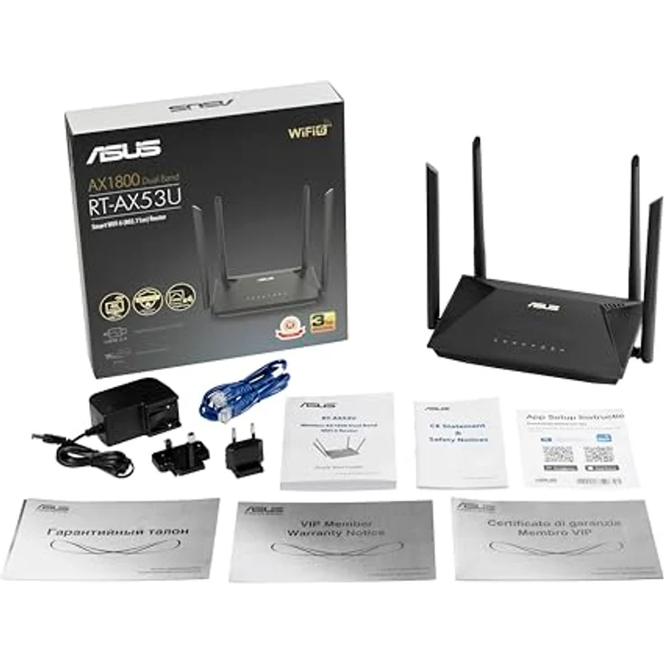 ASUS RT-AX52, Dual-Band W/L Router WiFi 6 AX1800 mit 4 Antennen, Schwarz – Bild 9