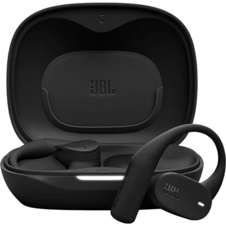 JBL Sense Lite, Open-ear Kopfhörer mit JBL OpenSound-Technologie, bis zu 32 Stunden Akkulaufzeit und IP54 Wasser- und Staubresistenz, Schwarz – Bild 1