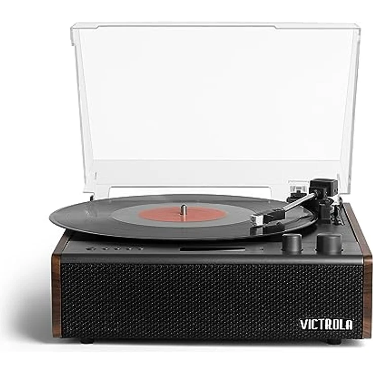 Victrola Eastwood Signature Bluetooth Plattenspieler mit Dreigang-Plattenspieler und austauschbarer Audio-Technica-Kartusche | Espresso – Bild 4