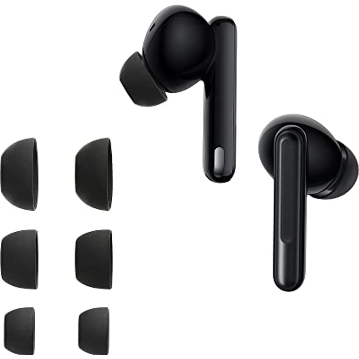 kwmobile 6X Polster kompatibel mit Oppo Enco Free2 / Enco Free 2i / Enco X - 3 Größen - Silikon Ohrstöpsel In-Ear Kopfhörer, Schwarz – Bild 4