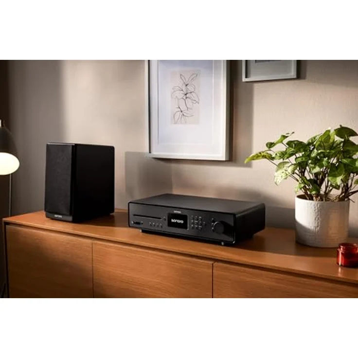 sonoro Maestro Quantum HiFi-Receiver mit CD Player, Bluetooth und Internetradio - Matt Schwarz – Bild 3