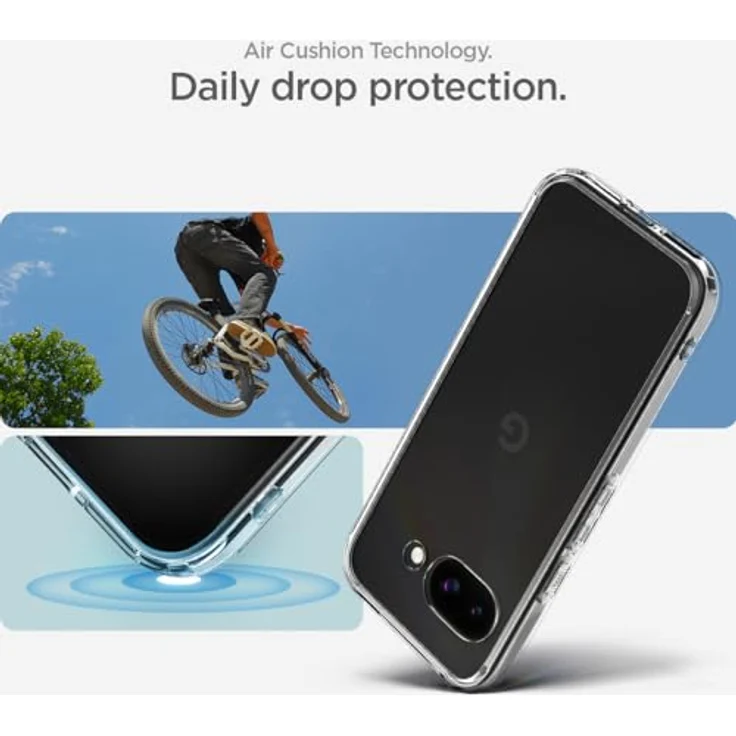 Spigen Ultra Hybrid Hülle Kompatibel mit Google Pixel 9a -Crystal Clear, Handyhülle mit PC Platte und TPU-Rahmen – Bild 5