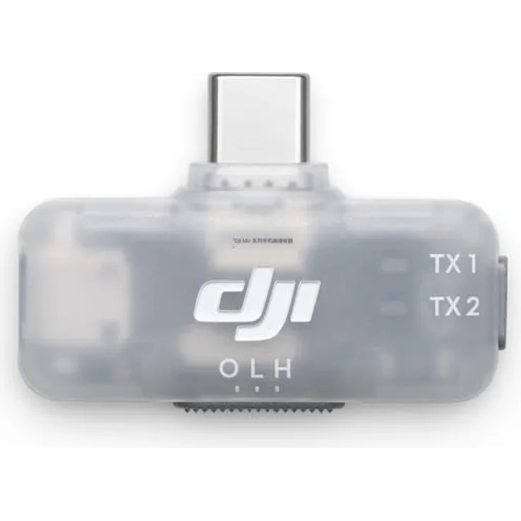 DJI Mic Serie Empfänger für Mobilgeräte, Plug & Play mit dreistufiger Geräuschunterdrückung, kompatibel mit Mic Mini/2/3, schwarz