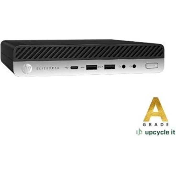 HP EliteDesk 800 G4, Mini Desktop-PC mit Intel Core i5 8500T, 16 GB RAM, 256 GB SSD, Windows 11 Pro