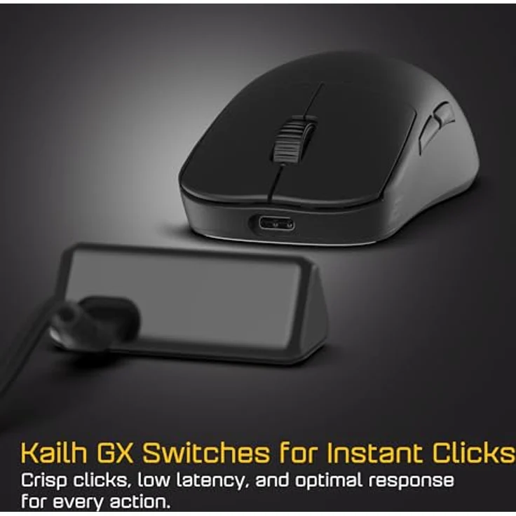 Endgame Gear OP1w 4k v2, Kabellose Gaming-Maus mit 4.000 Hz Polling-Rate, PixArt PAW3950 Sensor, mechanischen Kailh GX Switches, ultraleicht, schwarz – Bild 3