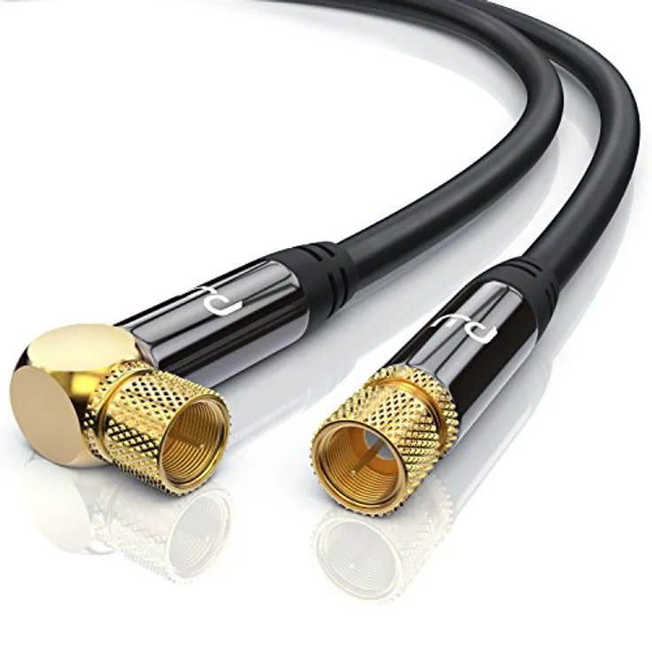 PremiumX 15m BASIC Koaxialkabel 135dB 4-fach SAT Koax Kabel 10x F-Stecker SAT-Kabel PremiumX 15m BASIC Koaxialkabel 135dB 4-fach SAT Koax Kabel 10x F-Stecker SAT-Kabel