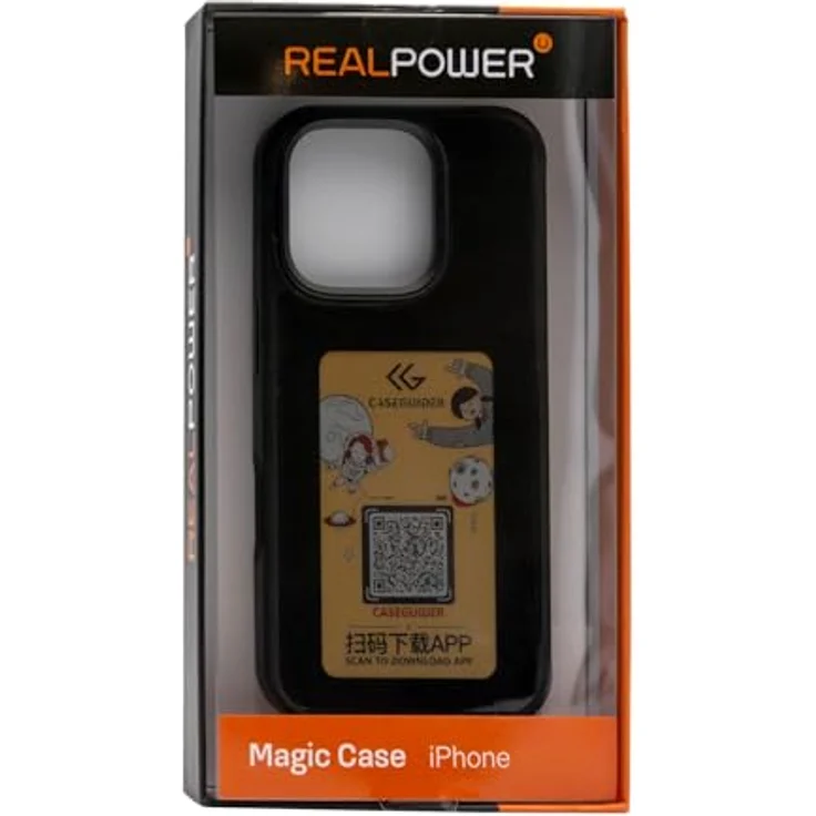 REALPOWER Magic Case mit E-Ink Display, Backcover für Apple iPhone 16 Pro Max, Schwarz - Individuell gestaltbar mit MagSafe-Funktion – Bild 2