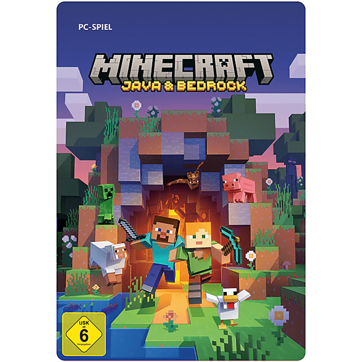 Microsoft Minecraft: Java & Bedrock Edition, PC-Spiel für plattformübergreifendes Spielen