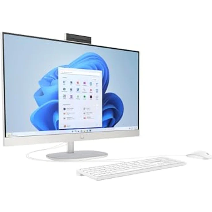 HP 27-cr0471ng All-in-One PC, 27" FHD, AMD Ryzen 7 7730U, 16 GB RAM, 512 GB SSD, Shell White, Windows 11 Home – Bild 5