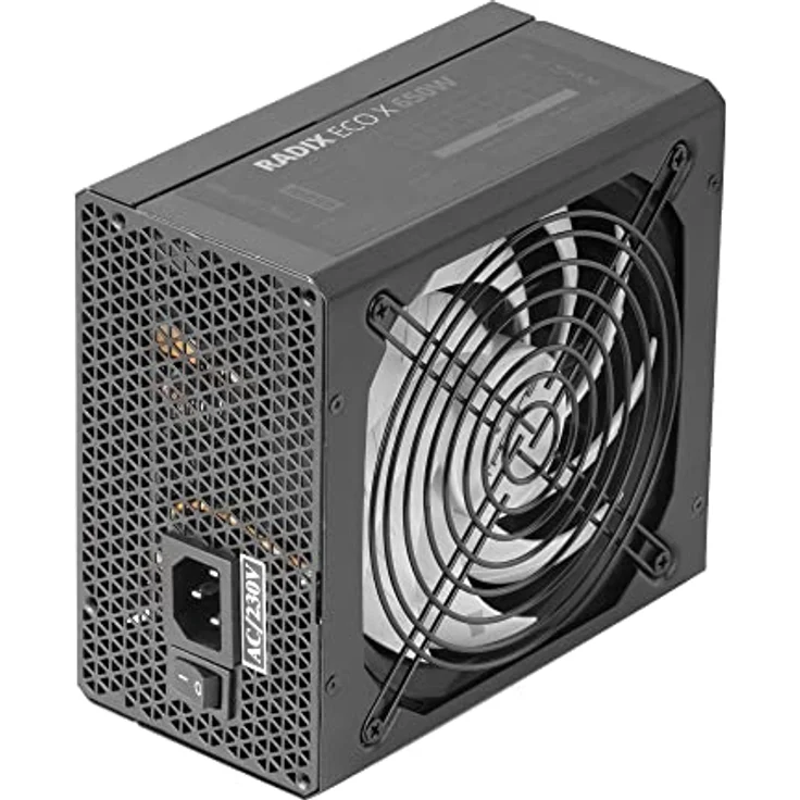 TACENS Radix ECO X 650, PC ATX Netzteil 650W, 6 Jahre Garantie, Silent AI-RPM Technologie, 87% Wirkungsgrad, Schwarz – Bild 2