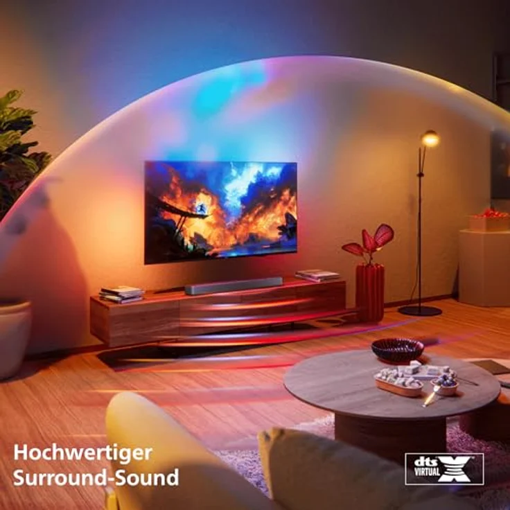 Philips TAB5201/10 Soundbar, 2.0 Kanäle, 80 W RMS, DTS Virtual:X, Dolby Digital Plus, Bluetooth 5.4, kompakte Bauweise – Bild 5
