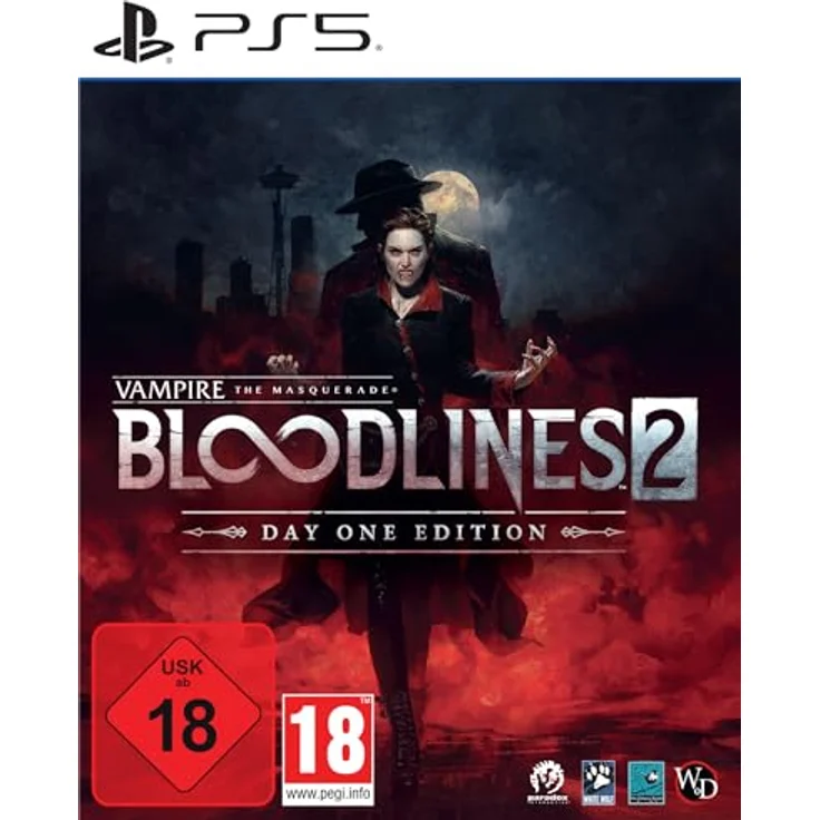 PARADOX INTERACTIVE Vampire: The Masquerade Bloodlines 2 Day One Edition - actionreiches Rollenspiel für PlayStation 5 mit exklusiver Jukebox – Bild 1