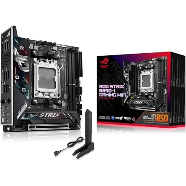 ASUS ROG Strix B850-I Gaming WiFi Mainboard Sockel AMD AM5, Mini-ITX, DDR5 Speicher, PCIe 5.0, WiFi 7, 2X M.2, Aura Sync – Bild 1