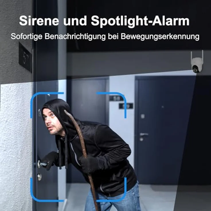 Arenti Arenti GO2T+SP2-EU WLAN Überwachungskamera 3MP mit Solarpanel, 360° Schwenken/Neigen, Nachtsicht in Farbe – Bild 4