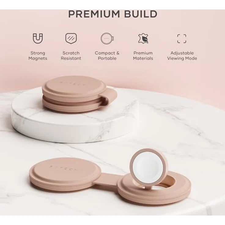 Satechi OntheGo 2-in-1 Wireless Charger mit Qi2 (15 W), faltbares Ladegerät für iPhone und Apple Watch, Rosa – Bild 6