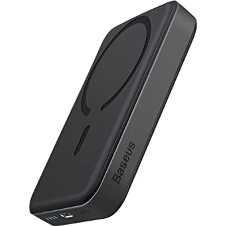 Baseus Magsafe Powerbank, 10000mAh Magnetische Powerbank für iPhone 14/13/12 Serie, Externer Akku mit PD 20W USB-C, Kabellose Powerbank mit Magnet, Powerbank Klein und Leistungsstark, Schwarz – Bild 1