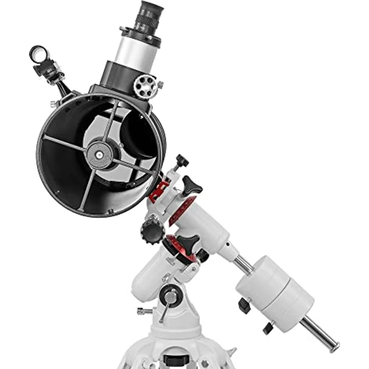 Omegon Teleskop Advanced 150/750 EQ-320, Spiegelteleskop für Einsteiger, 2" Profi-Okularauszug, lichtstark für Sonnensystem & Deep-Sky, EQ-320 Montierung mit Alustativ, inkl. Zubehör – Bild 5