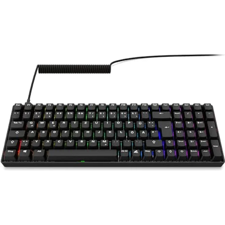 Sharkoon SGK50 S2 PBT Schwarz, RGB, Gateron GPRO Gelb - Gaming-Tastatur mit gelben G PRO 3.0 Schaltern und PBT-Tastenkappen – Bild 4