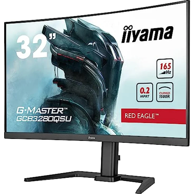 Iiyama G-Master Red Eagle GCB3280QSU-B1 Curved 80cm 31,5“ VA LED Gaming Monitor WQHD 165Hz – Bild 3