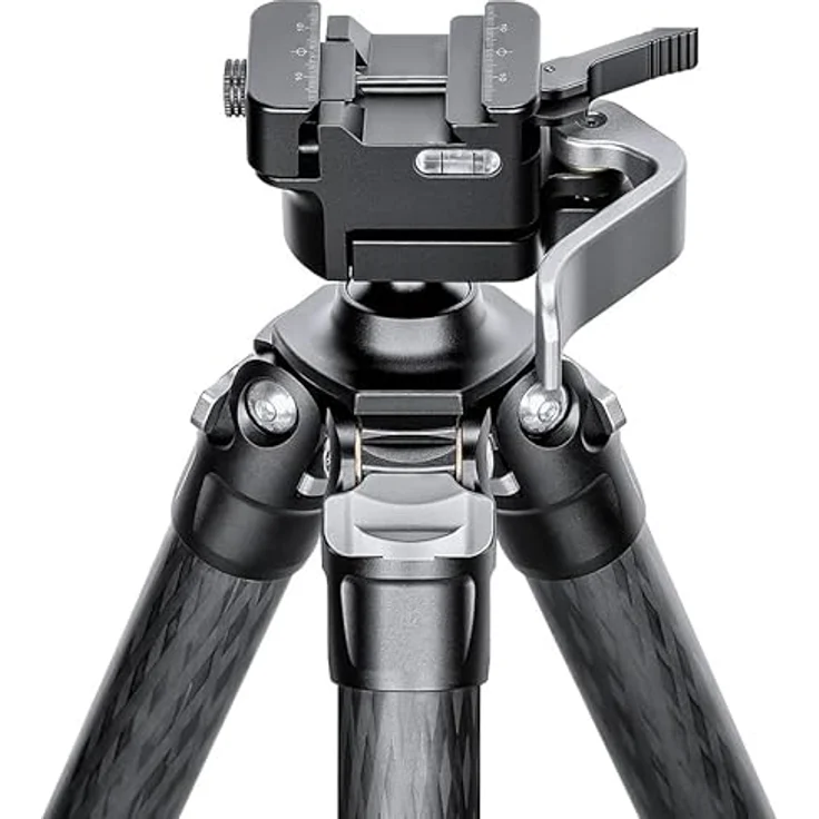 LEOFOTO SA-403C Carbon-Dreibeinstativ mit MA-30L Gewehraufnahme, 25 kg Tragfähigkeit, höhenverstellbar von 16 cm bis 160 cm – Bild 3